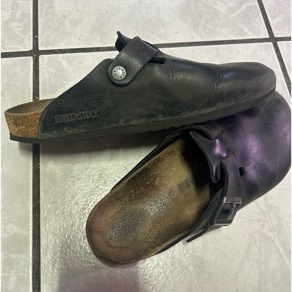 Black Leather Birkenstock Boston Clogs Sized 41 Regular Width MAKE AN OFFER! - Picture 9 of 14